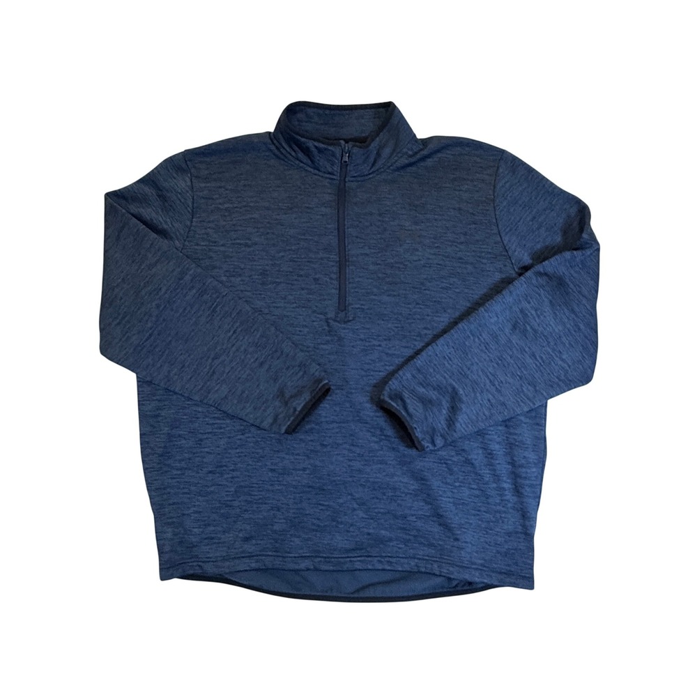 Under Armour Pullover Mens 2XL Blue Heathered 1/4 Zip Fleece 1320128